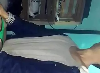 i put on green buccaneers, she sucks my cock and we fuck doggystyle