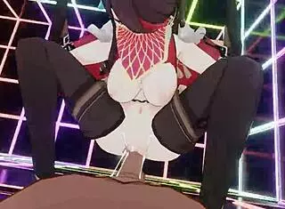 Masked Femdom Bitch Rides Beidou in 3D Sex