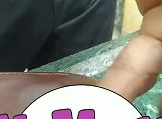 amateur maid gets creampie in kitchen after bent over