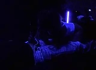i love carrie b's hardcore face fucking and deepthroat in blacklight