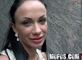 Epic Facial for Busty Euro Samantha Blaze Outdoors!