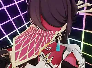 Masked Femdom Bitch Rides Beidou in 3D Sex