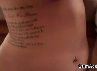 Hot peach receives bukkake facial and swallows all the cum.