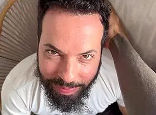 I sucked 41 cocks today, the bearded man says