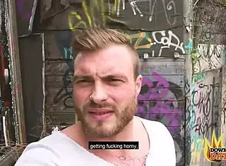 Tattooed brunette milf gets fucked outdoors in doggy pov