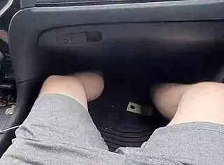 hey, watch this public car handjob with cumshot right in her mouth