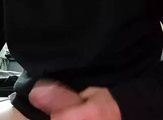 Muscular African American Man indulging in self pleasure