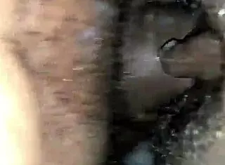 pov view of creaming on dick with fat wet ebony pussy