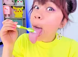 Tall Lila Jordan Spits and Teases with Tongue on Webcam