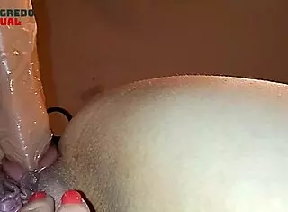 Close-up on Valentina Chili with toy and dripping elements