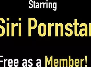 Seductive Siri rubs her clit with two sex toys