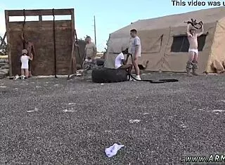 Feeling aroused during military nude physical with army boys in underwear leading to gay sex