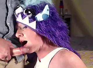 Sully Costume Slut Gets Face And Pussy Fucked!