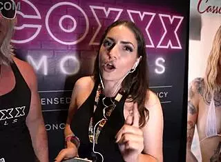 valentina bellucci interview at miami exxxotica 2022 at coxxx models booth