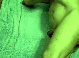 It's fun to be bare and shaved in this homemade scene