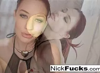 Pretty redhead jessica squirts on nicks cock