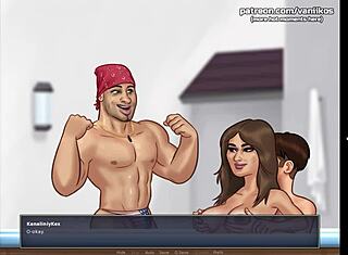 Horny milf maćeha dobija veliku guzu jebanu od čišćača bazena