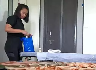 Indian Teen Flashes Cock at Spa