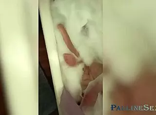 I watch girl masturbate in bathroom with dildo