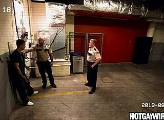 Inmates Caught Screwing Hard in Gay Office POV