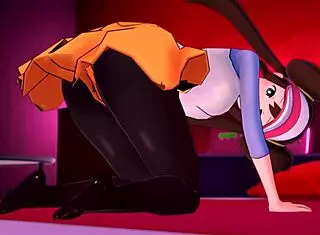 pokemon rosa has foot fun and sex in love hotel