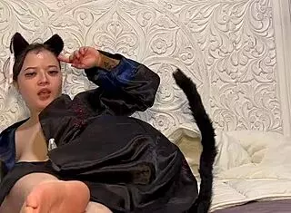 kitty getting dressed