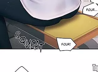 ebony girl does yoga workout naked in hentai style sexercise chapter eight