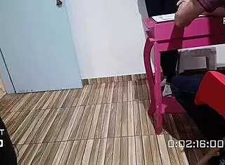 My wife visits my boss, cheats with him in hardcore sex.