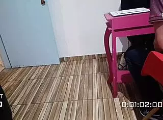 My wife visits my boss, cheats with him in hardcore sex.