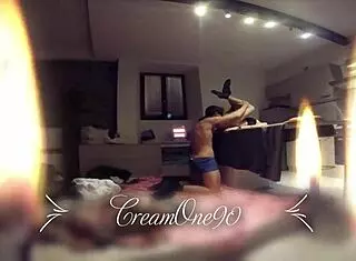 licking slowly till she squirts inside his mouth