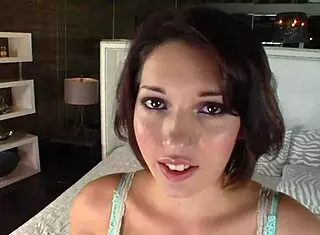 Horny Brunette Feels Intense Pounding With Blowjob