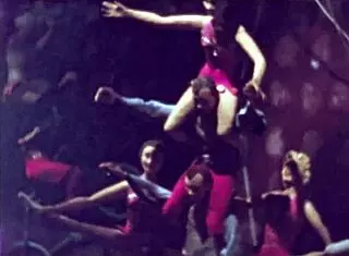 A vintage erotic illustration from the retro era featuring hentai anime cartoon style.