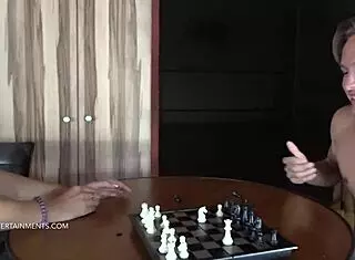 Femdom Kira Thorn demands facesitting over chess