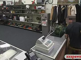 big titted woman gets railed at the pawnshop, hidden cam captures the reality