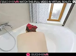 naughty angie elif performs deepthroat and hard fucking in the bathroom vr scene
