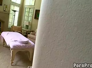 Hot big tit massage turns hardcore with blowjob