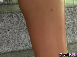 Blonde ho spreads pussy with dildo in high heels