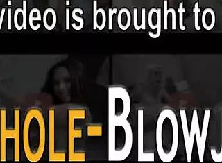 slut eagerly sucks on that massive black cock while stroking it slowly