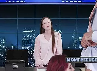 Our favorite news team athena heart and lilian stone in a free use threesome