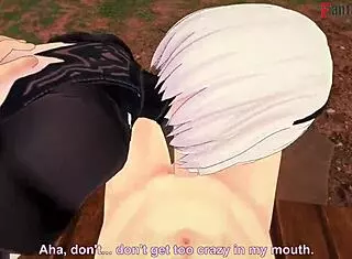 Blindfolded 2B Interrupted for POV Fuck in Nier Automata