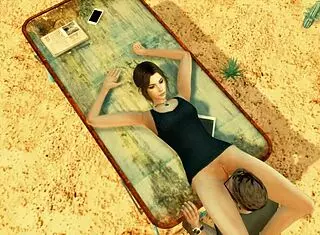 lara croft asks, 'ready for egyptian phalos adventure?'