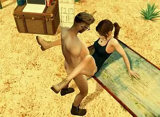 lara croft asks, 'ready for egyptian phalos adventure?'