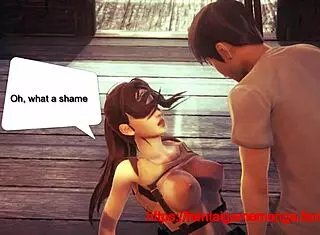 lara croft in cosplay hentai fucks a man in this new animated manga video