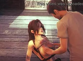 lara croft in cosplay hentai fucks a man in this new animated manga video