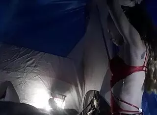 camping trip blew her back out blonde horny slut