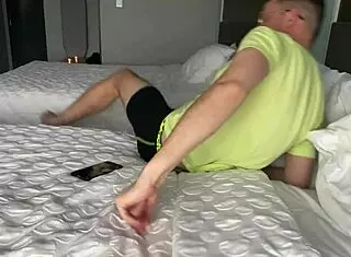 avril showers in hotel room with anal play and facial