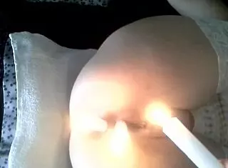 extreme bdsm with candles in pussy and ass for submissive prostitute