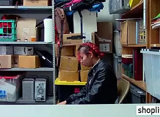 Asian milf stepmom getting head and fucked by officer at work