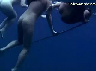 ever seen underwater girls swimming wild on tenerife yacht?