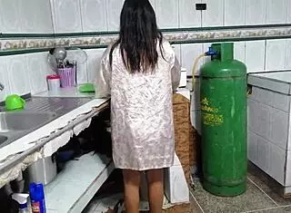 Serving hot food to stepbrother